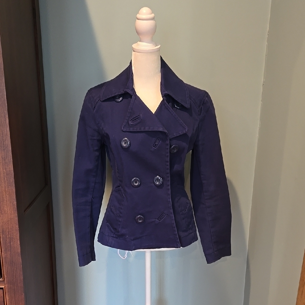 Women's Double-Breasted Navy Jacket